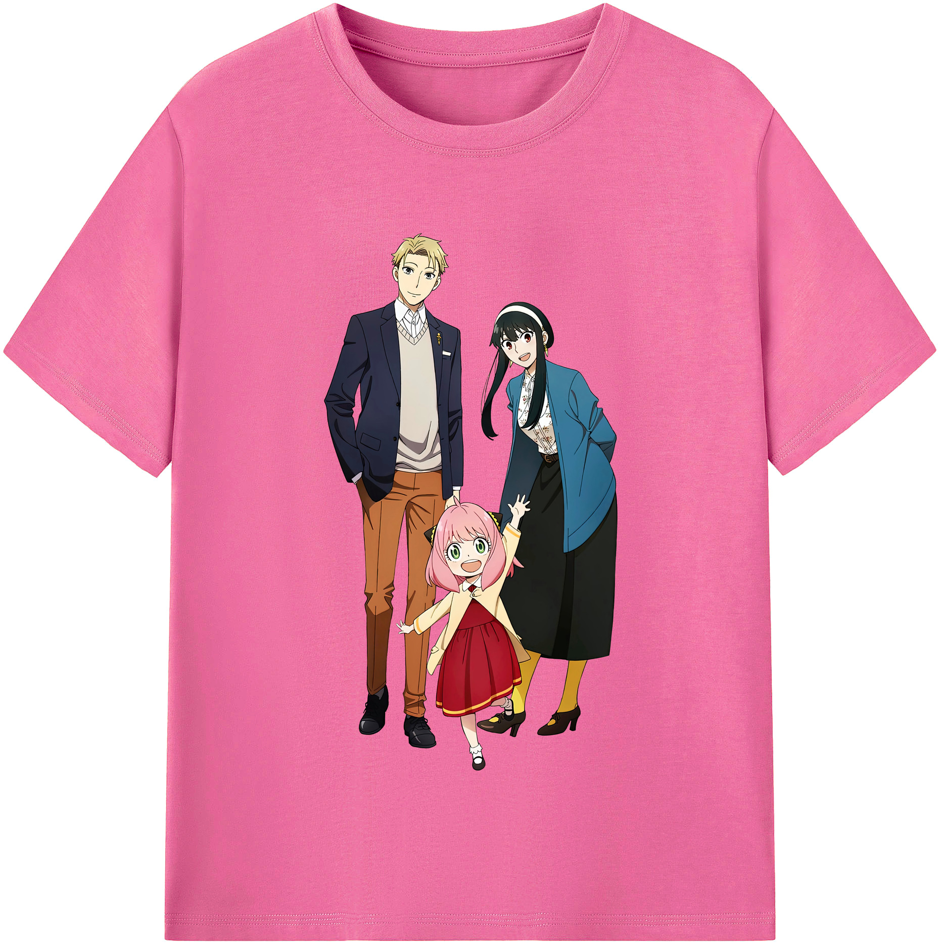 （画像用） SPY×FAMILY间谍家家酒 レディースカジュアルプリントTシャツ（綿100％）